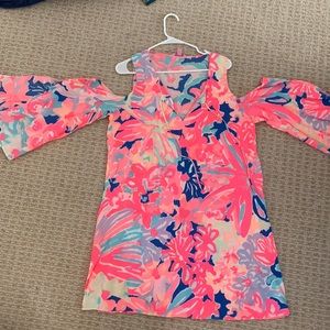 Lilly Pulitzer Benicia Pink Cold Shoulder Dress